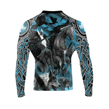 Raven Fightwear Men's Quetzalcoatl Aztec Rash Guard MMA BJJ Black Raven Fightwear Men's Quetzalcoatl Aztec Rash Guard MMA BJJ Black
